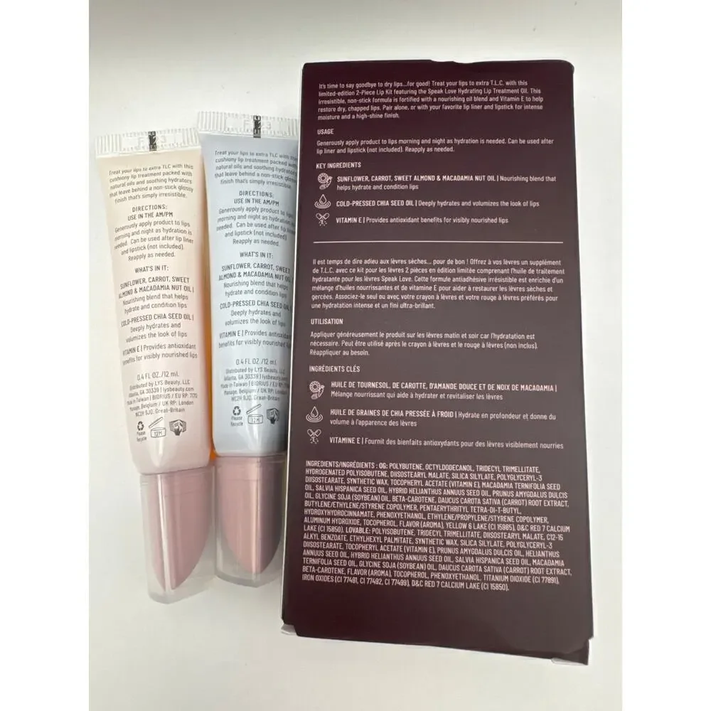 LYS BEAUTY Glossy Lip Treatment Oil Duo in OG‎ & Lovable BNIB